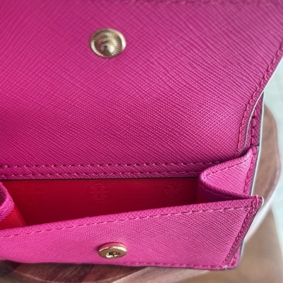 Tory Burch Red and Pink Trifold Wallet - Picture 6 of 8